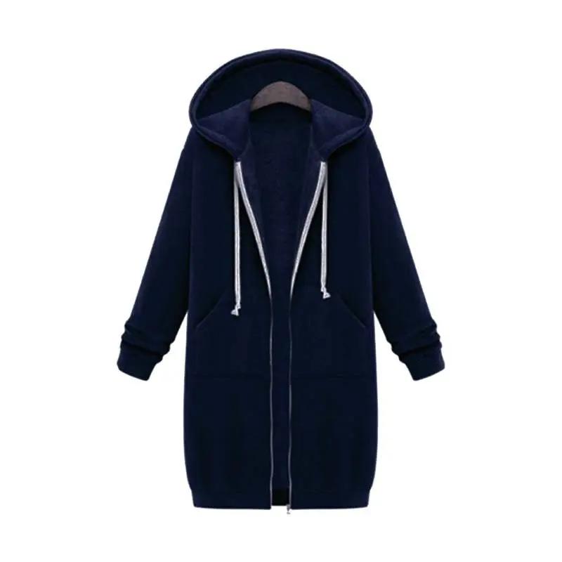 Caliboot Women's Longline Zip Hoodie Cozy Versatile Layering Piece