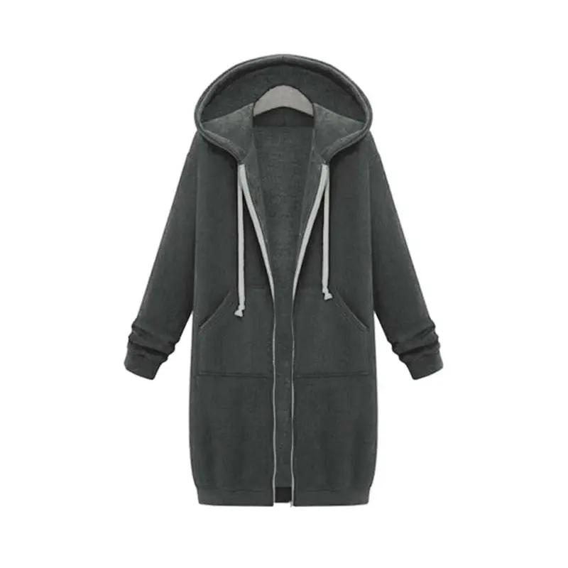 Caliboot Women's Longline Zip Hoodie Cozy Versatile Layering Piece