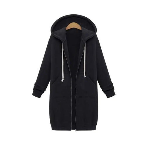 Caliboot Women's Longline Zip Hoodie Cozy Versatile Layering Piece