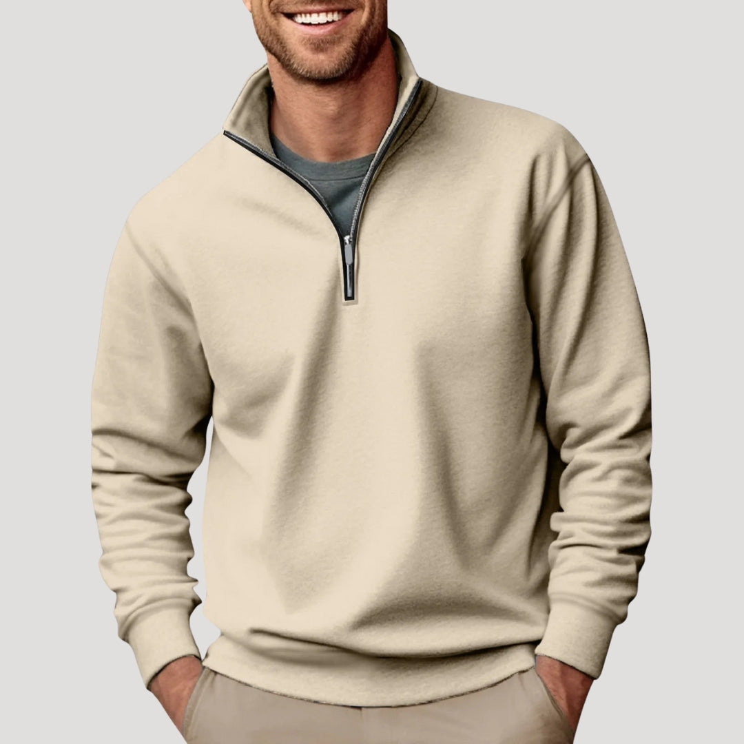 Haven Beck Men's Quarter Zip Brushed Interior Sweatshirt