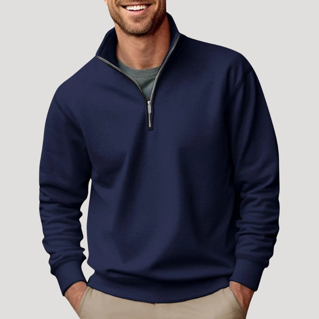Haven Beck Men's Quarter Zip Brushed Interior Sweatshirt
