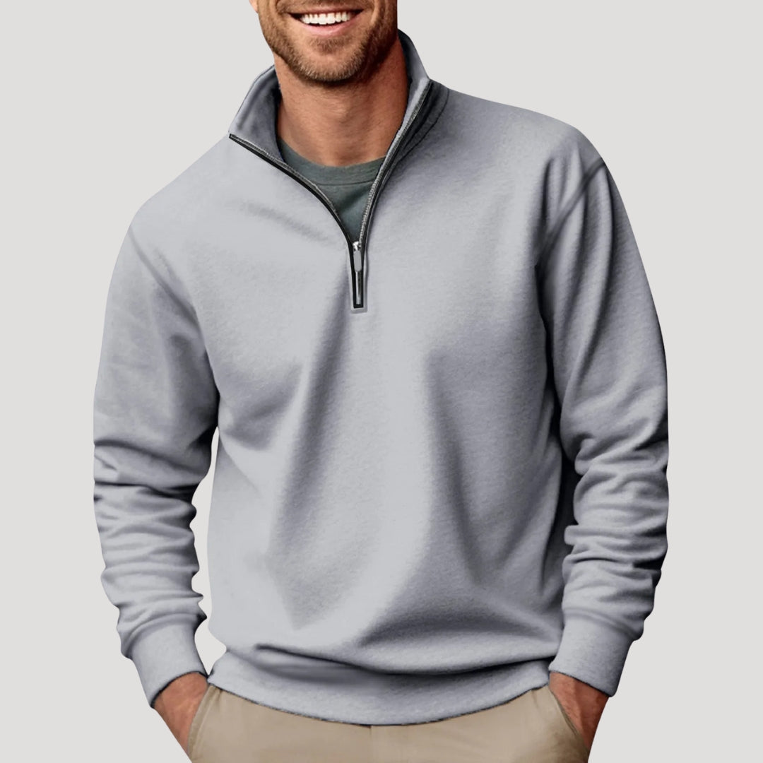 Haven Beck Men's Quarter Zip Brushed Interior Sweatshirt