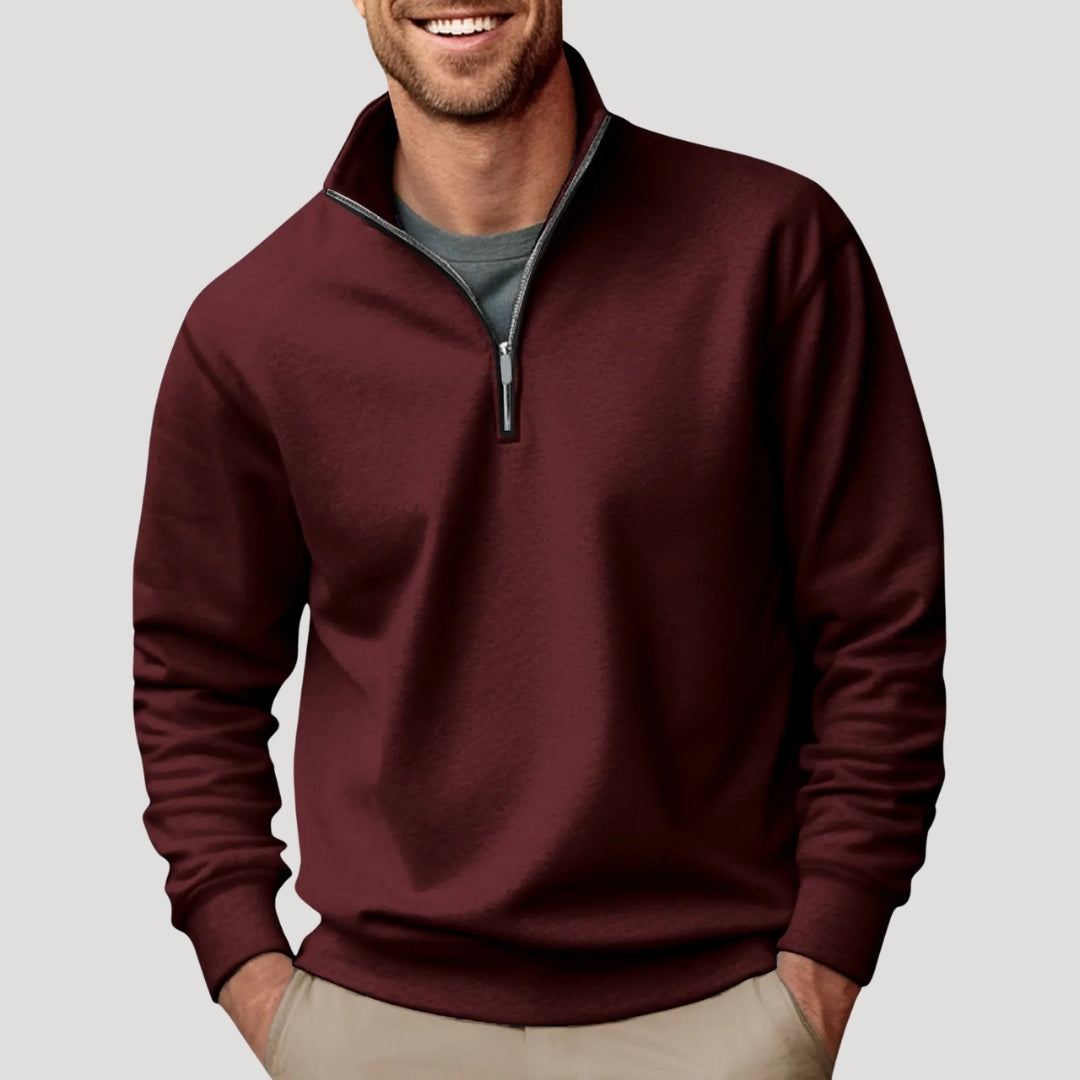 Haven Beck Men's Quarter Zip Brushed Interior Sweatshirt