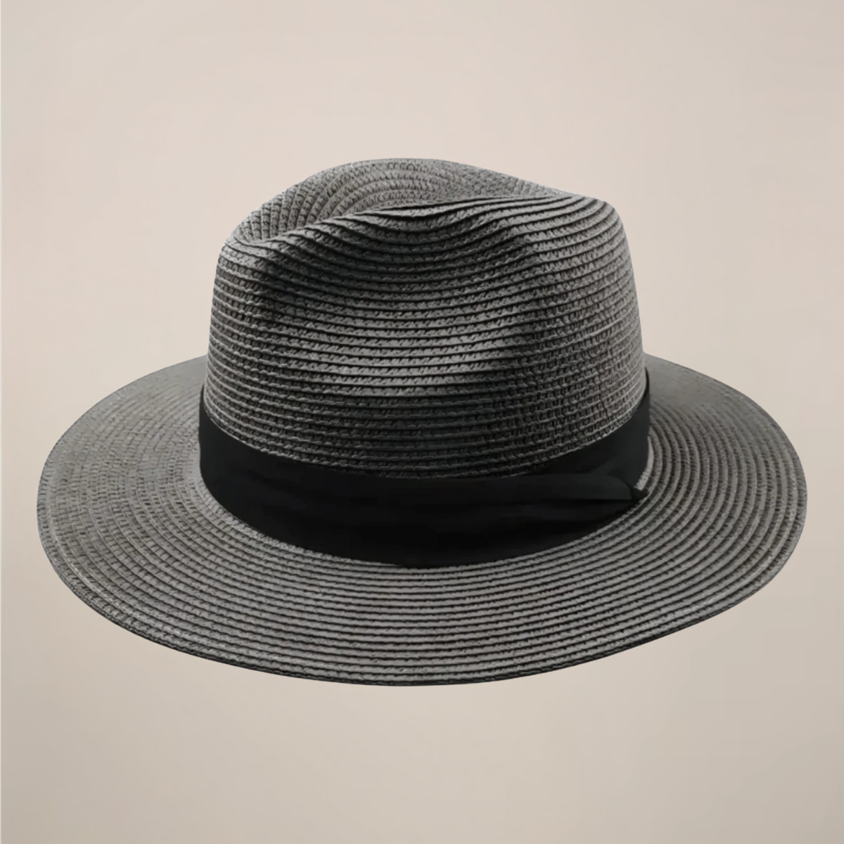 LumiNovi Panama Hat for Men Wide Brim Handwoven Straw