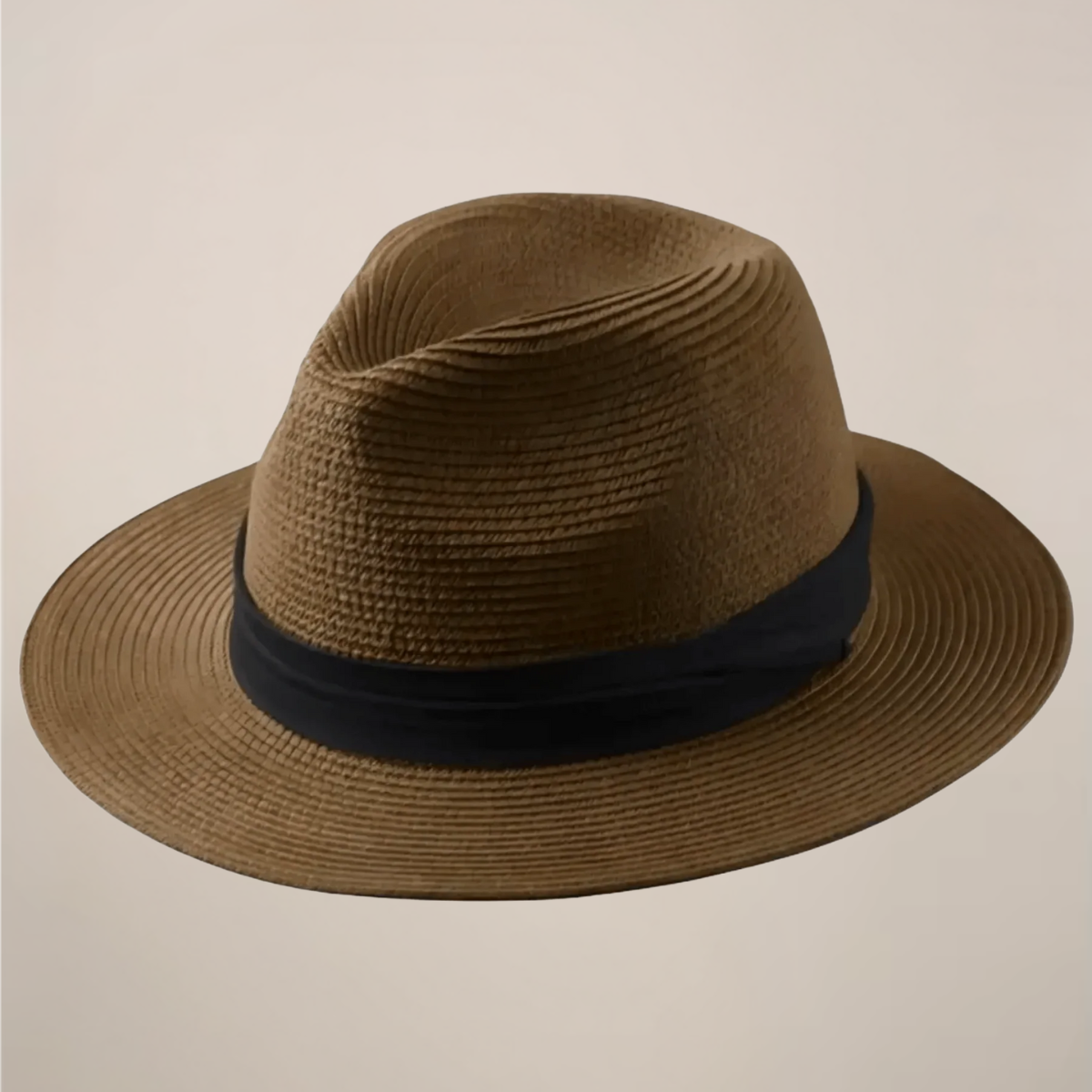 LumiNovi Panama Hat for Men Wide Brim Handwoven Straw