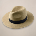 LumiNovi Panama Hat for Men Wide Brim Handwoven Straw