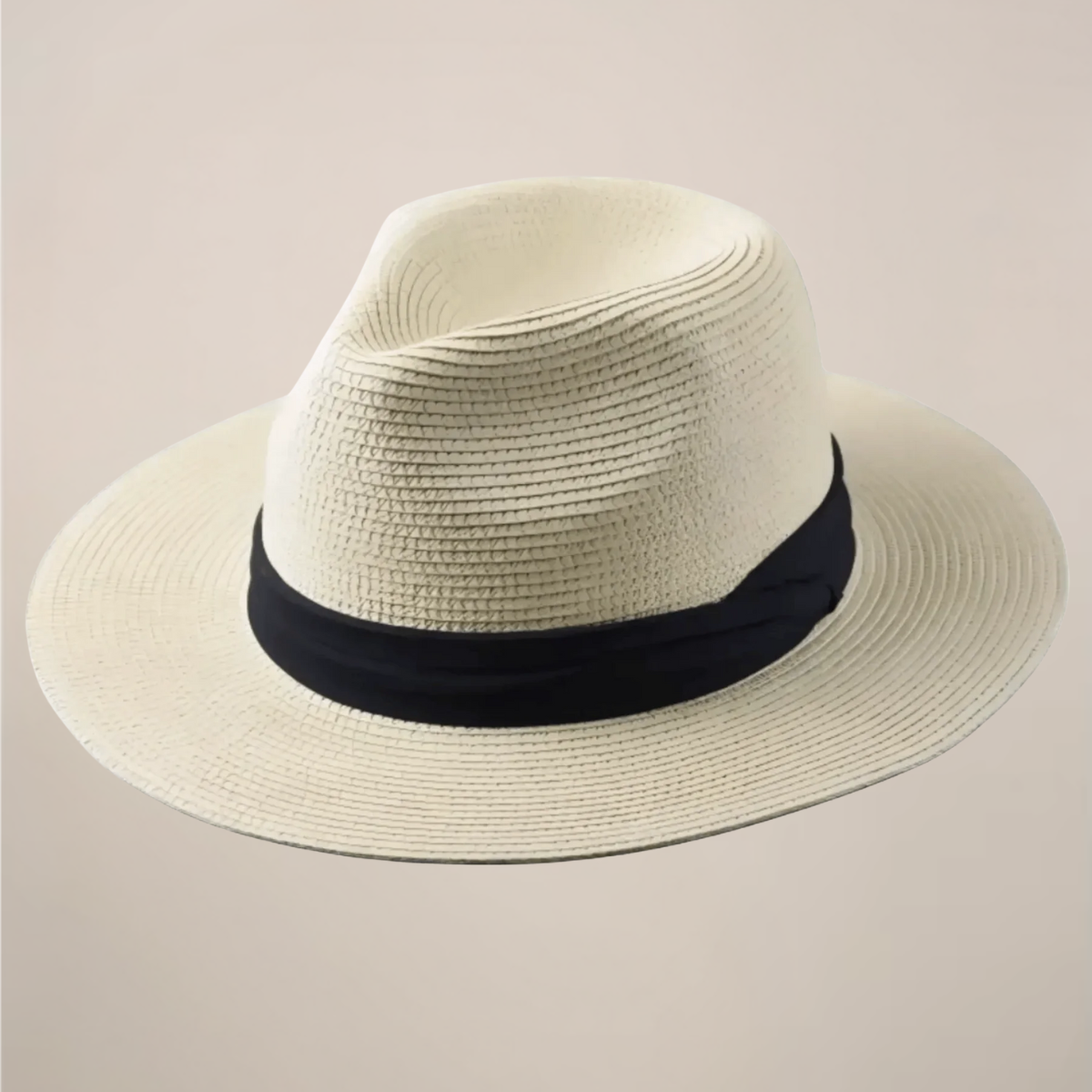 LumiNovi Panama Hat for Men Wide Brim Handwoven Straw
