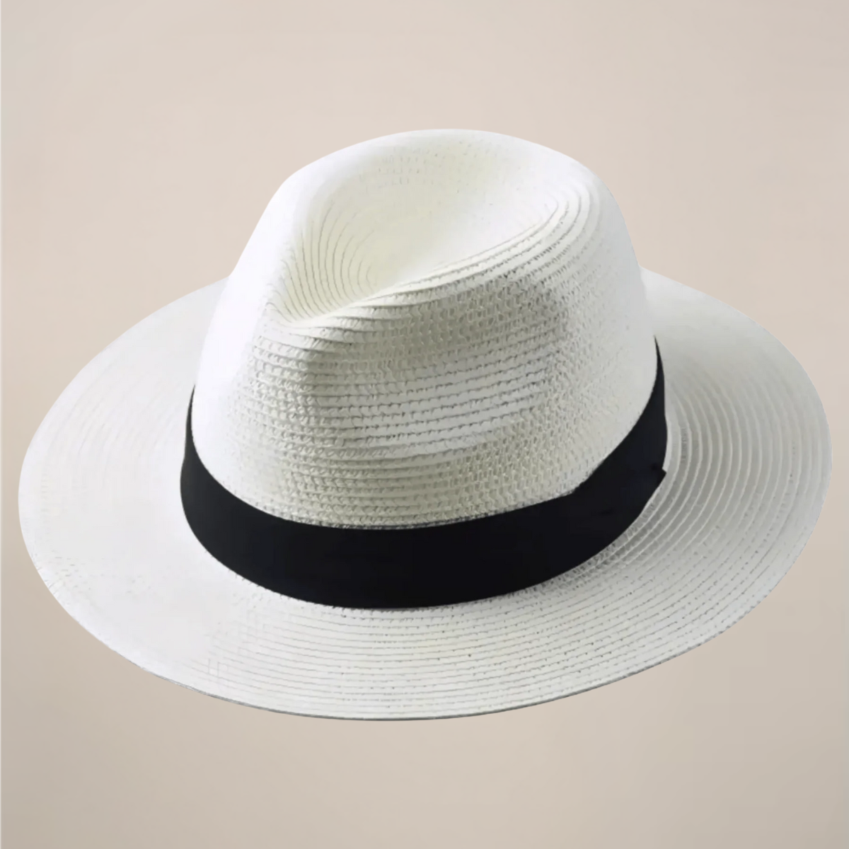 LumiNovi Panama Hat for Men Wide Brim Handwoven Straw