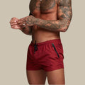 LumiNovi Men's Quick-Dry Swim Shorts with Zip Pockets