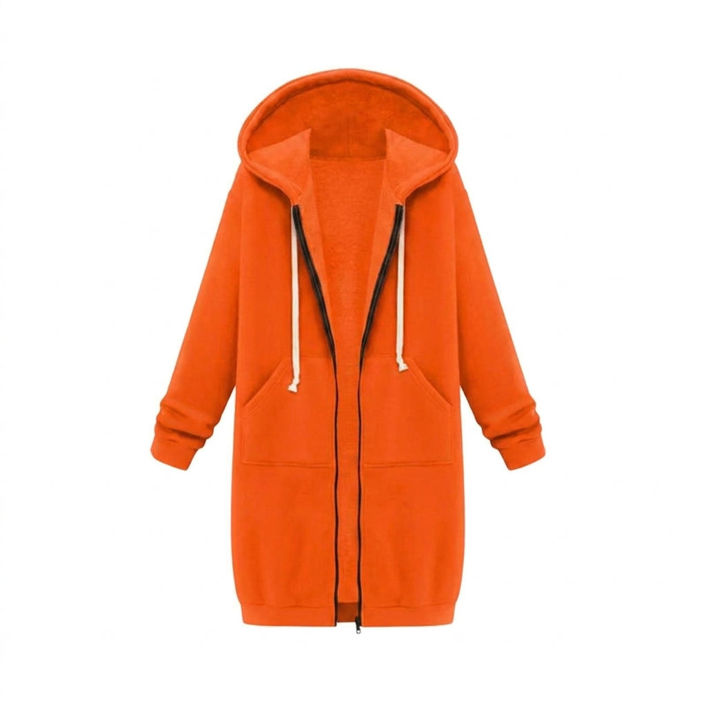 Caliboot Women's Longline Zip Hoodie Cozy Versatile Layering Piece