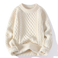 Laurent & Pierce Hayley Women's Chunky Cable-Stitch Crewneck Sweater