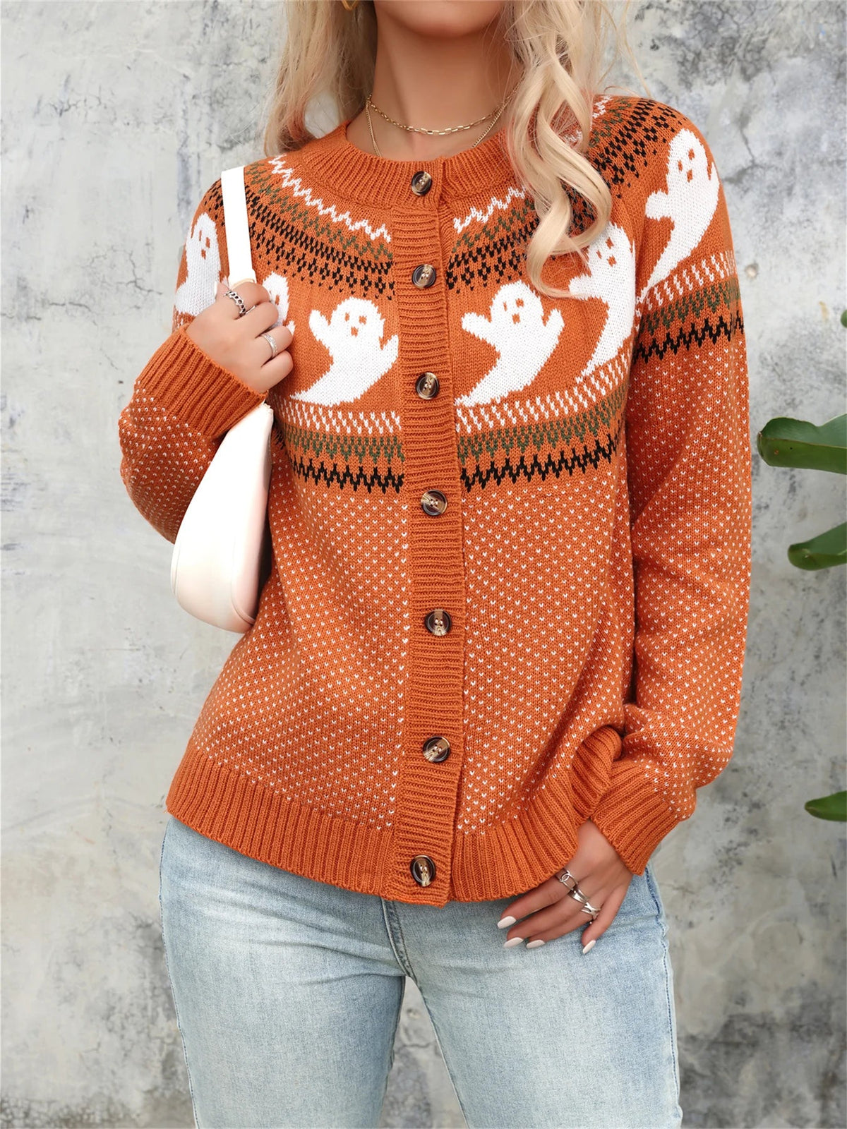 Haven Beck Women's Delia Ghost Button Cardigan