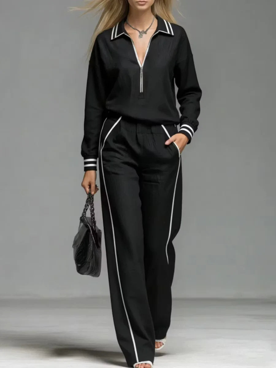 Women's Half Zip Two Piece Set