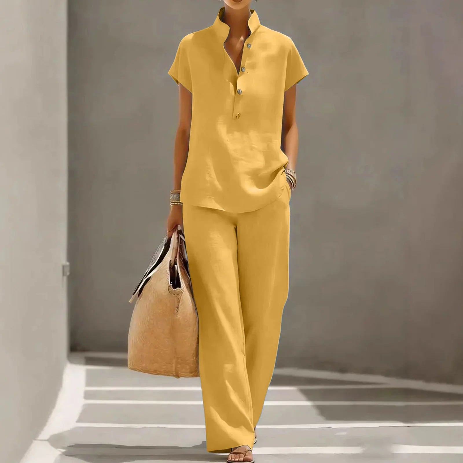 Haven Beck Belle Cotton Linen Matching Set Women's Summer Outfit