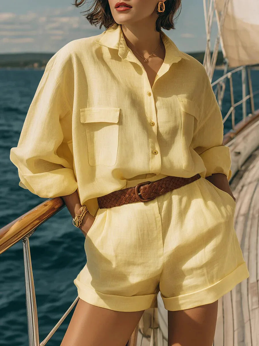 Haven Beck Avery Long Sleeve Casual Two-Piece Matching Set