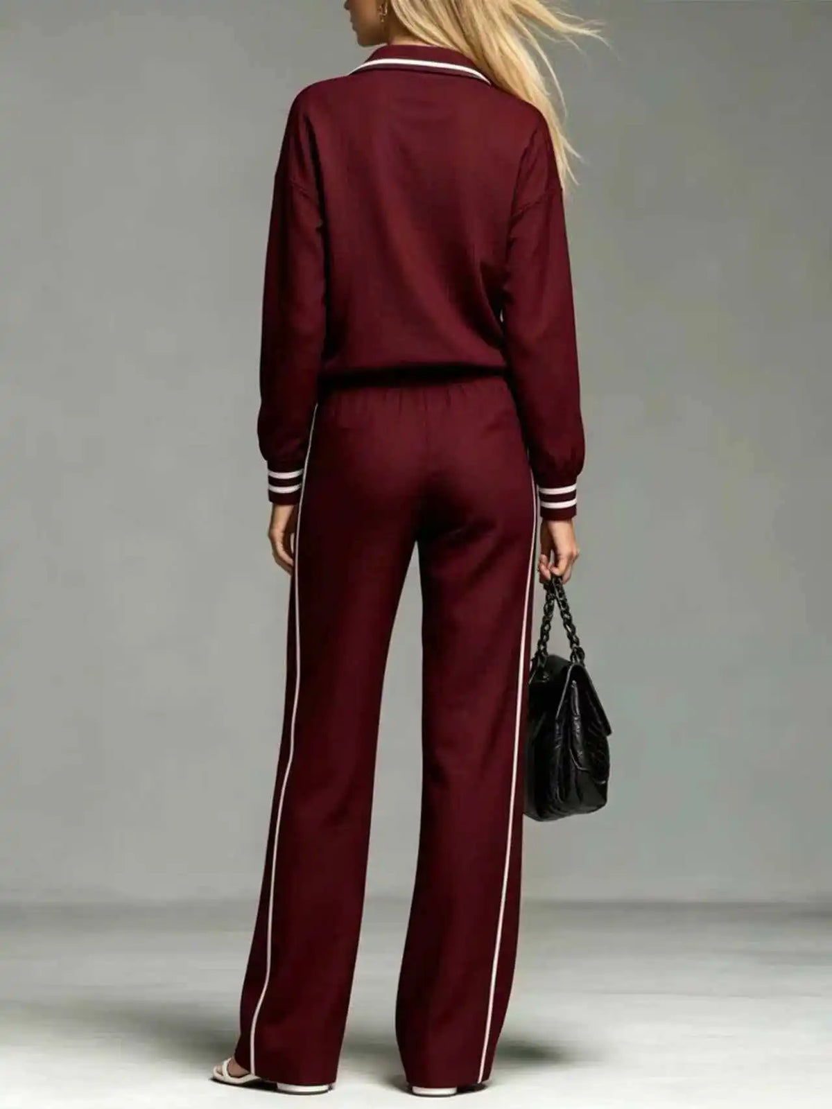 Women's Half Zip Two Piece Set