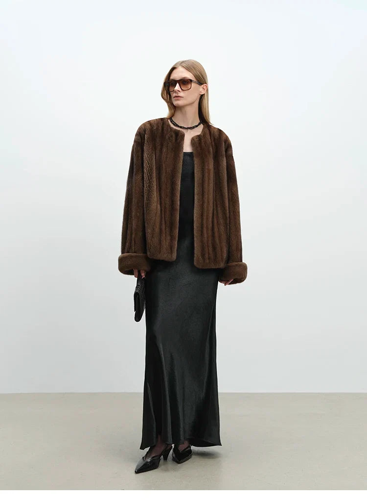Haven Beck Women's Amaya Faux Fur Plush Short Jacket