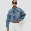 Haven Beck Women's Odette Cropped Denim Jacket