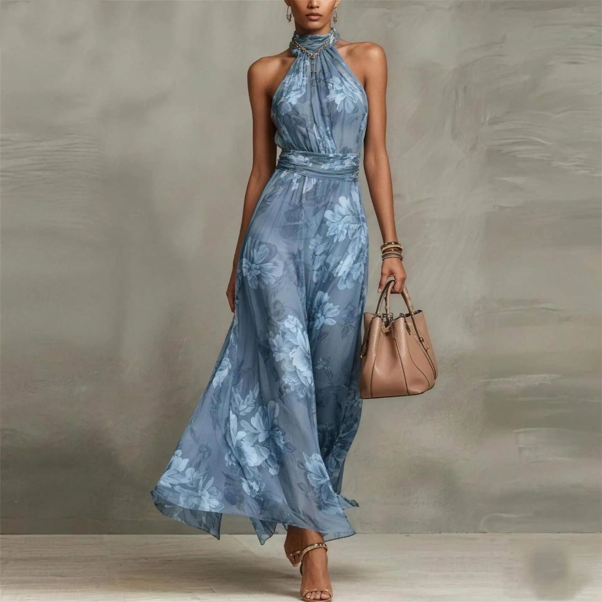 Haven Beck Natalie Floral Maxi Wedding Guest Dress