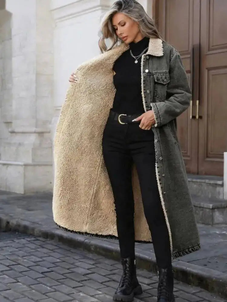 Women's Bettina Fleece Lined Denim Coat