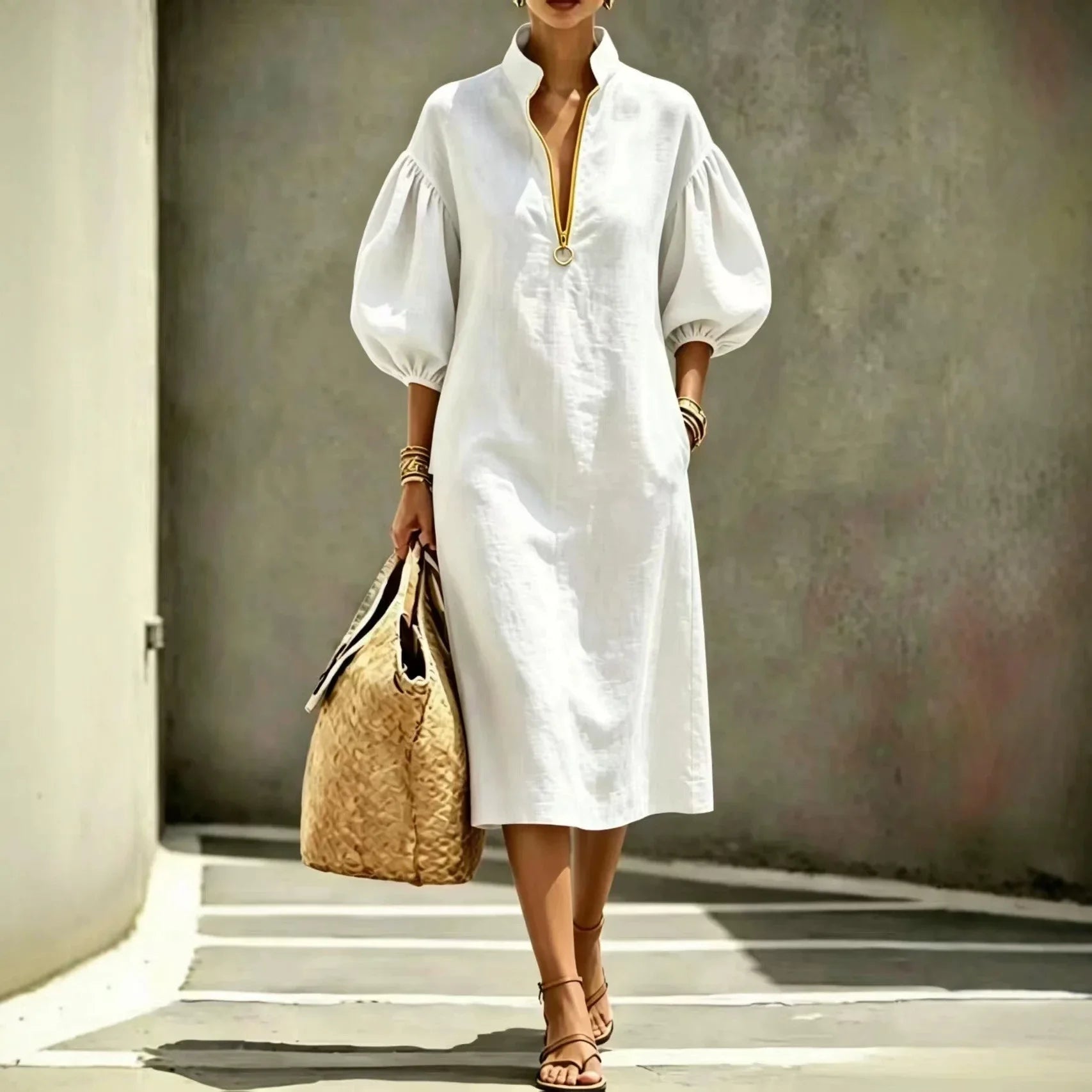 Haven Beck Madelyn Casual Chic Midi Dress