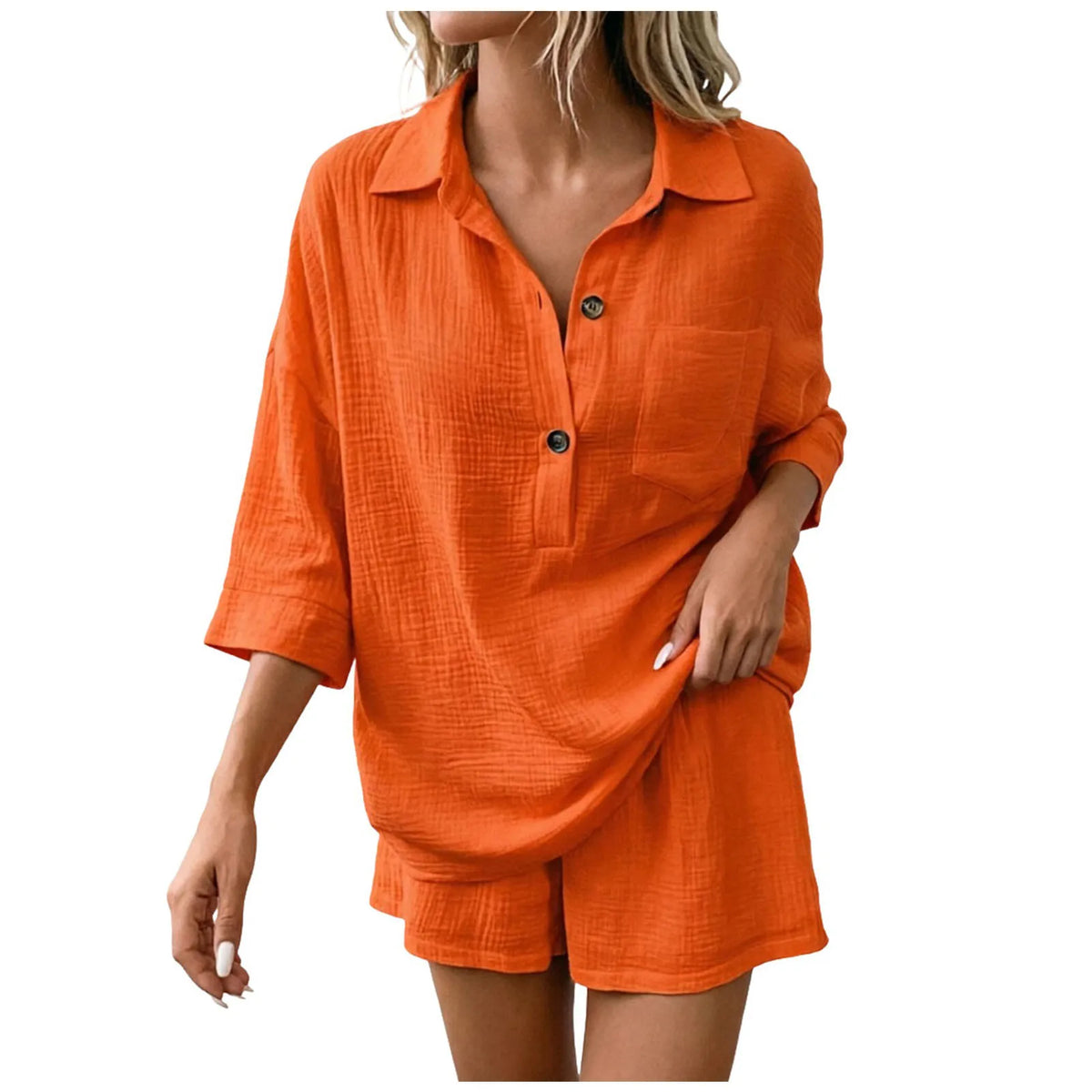 Haven Beck Bethany Women's Breathable Linen Beach Short Set