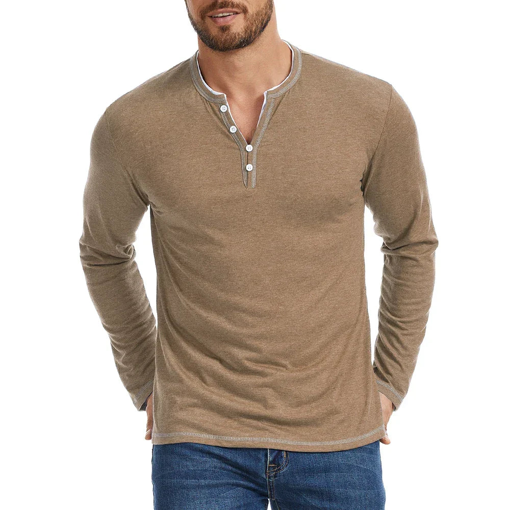 Haven Beck Men's Marcello Henley Long Sleeve Shirt