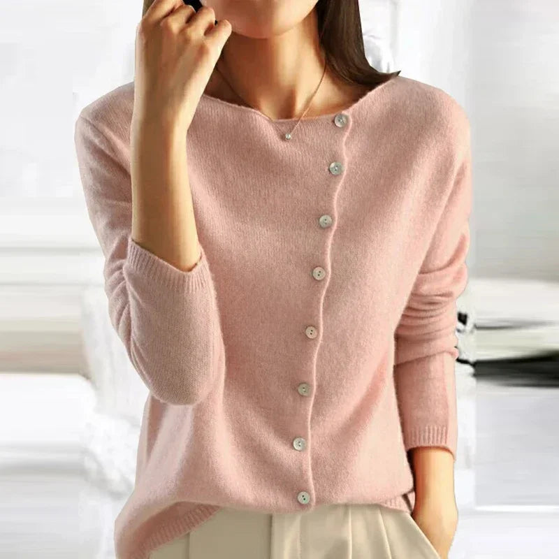 Haven Beck Women's Anya Asymmetric Button Cardigan