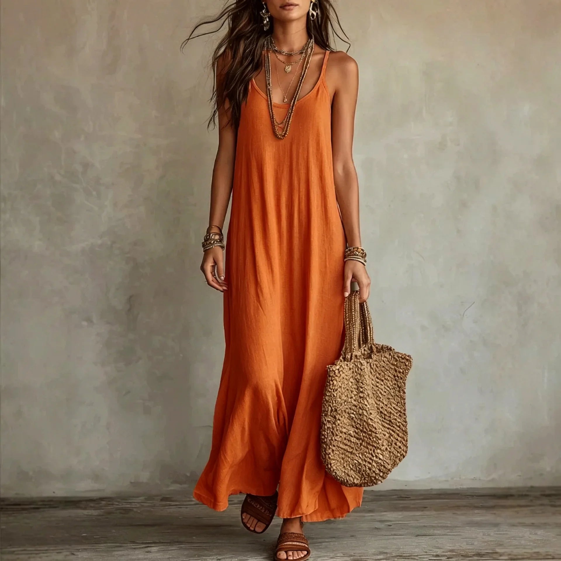 Haven Beck Women's Rhea Relaxed Cami Maxi Dress Sleeveless