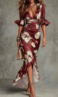 Haven Beck Shelby Women's V-Neck Floral Maxi Dress