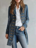 Haven Beck Women's Vivienne Denim Trench Coat Double Breasted
