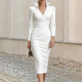 Women's Adriene Crossover V Neck Dress