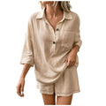 Haven Beck Bethany Women's Breathable Linen Beach Short Set