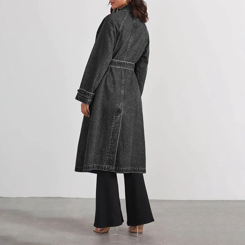 Women's Harlan Tie Waist Denim Trench