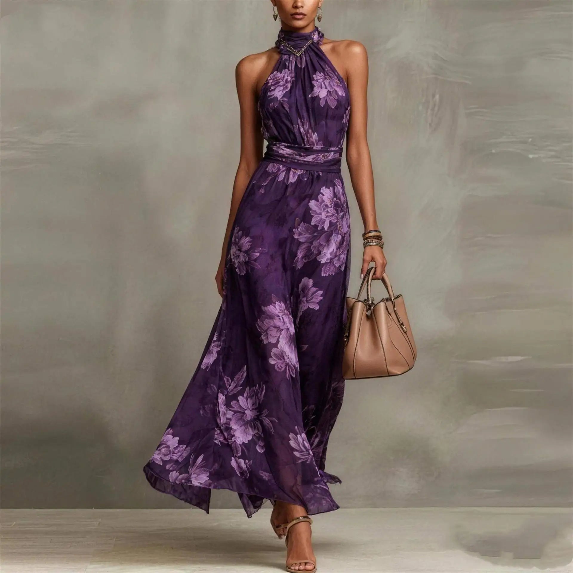 Haven Beck Natalie Floral Maxi Wedding Guest Dress