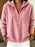 Haven Beck Women's Maribel Ribbed Hood Sweater