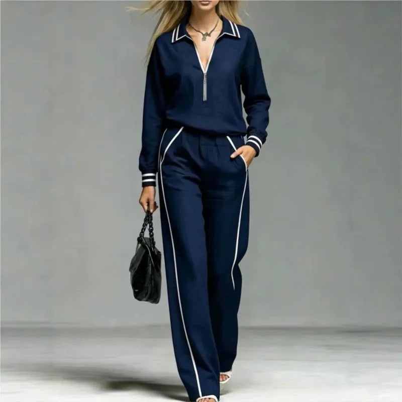 Women's Half Zip Two Piece Set
