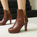 Women's Vivienne Leopard Panel Ankle Boots