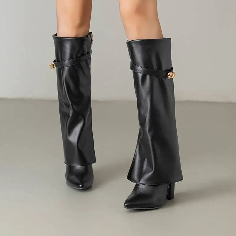 Haven Beck Women's Monroe Square Heel Knee Boots
