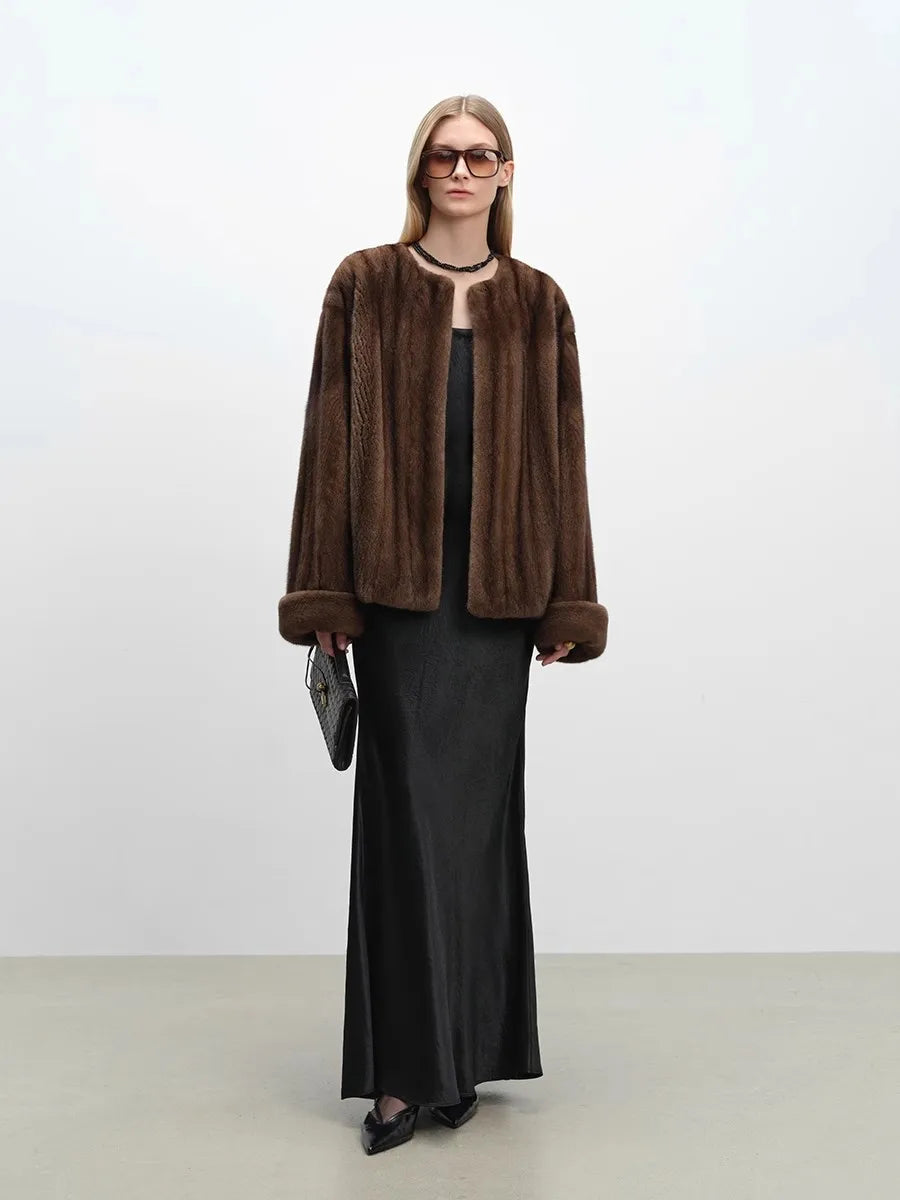 Haven Beck Women's Amaya Faux Fur Plush Short Jacket
