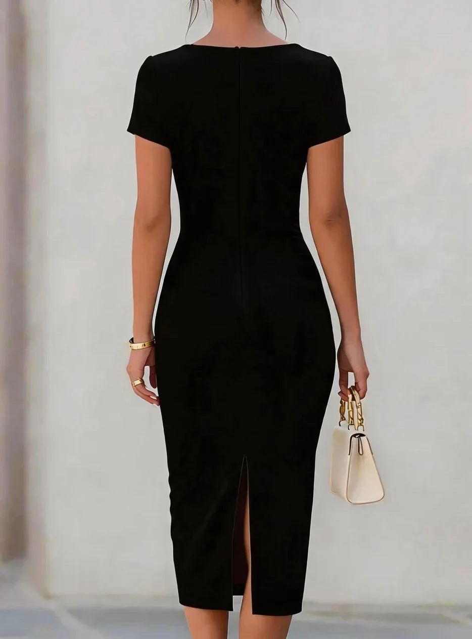 Women's Adelaide Ruched Sheath Midi Dress