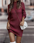Haven Beck Women's Clara Ribbed Mini Sweater Dress
