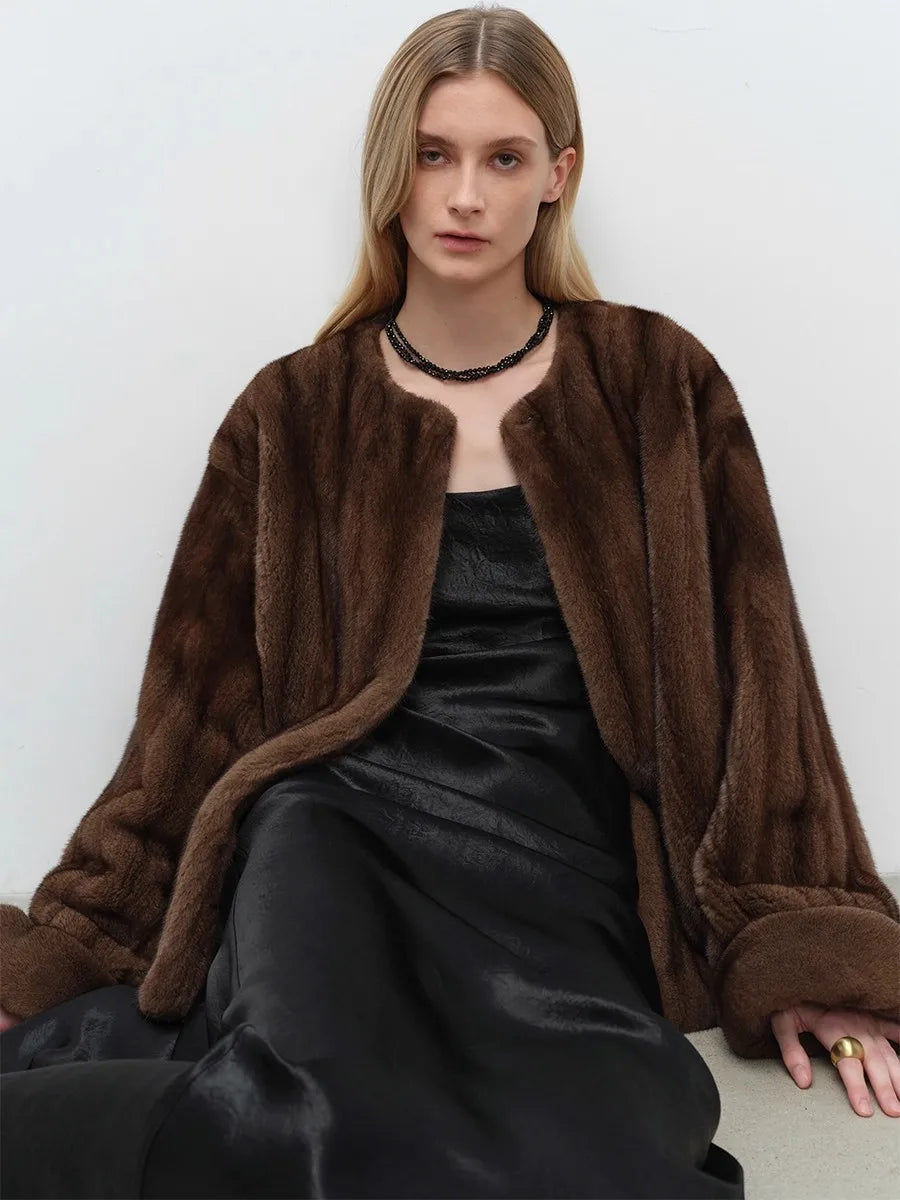 Haven Beck Women's Amaya Faux Fur Plush Short Jacket