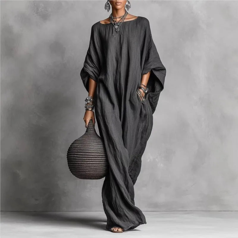 Haven Beck Ellis Long Sleeve Maxi Dress Relaxed Fit