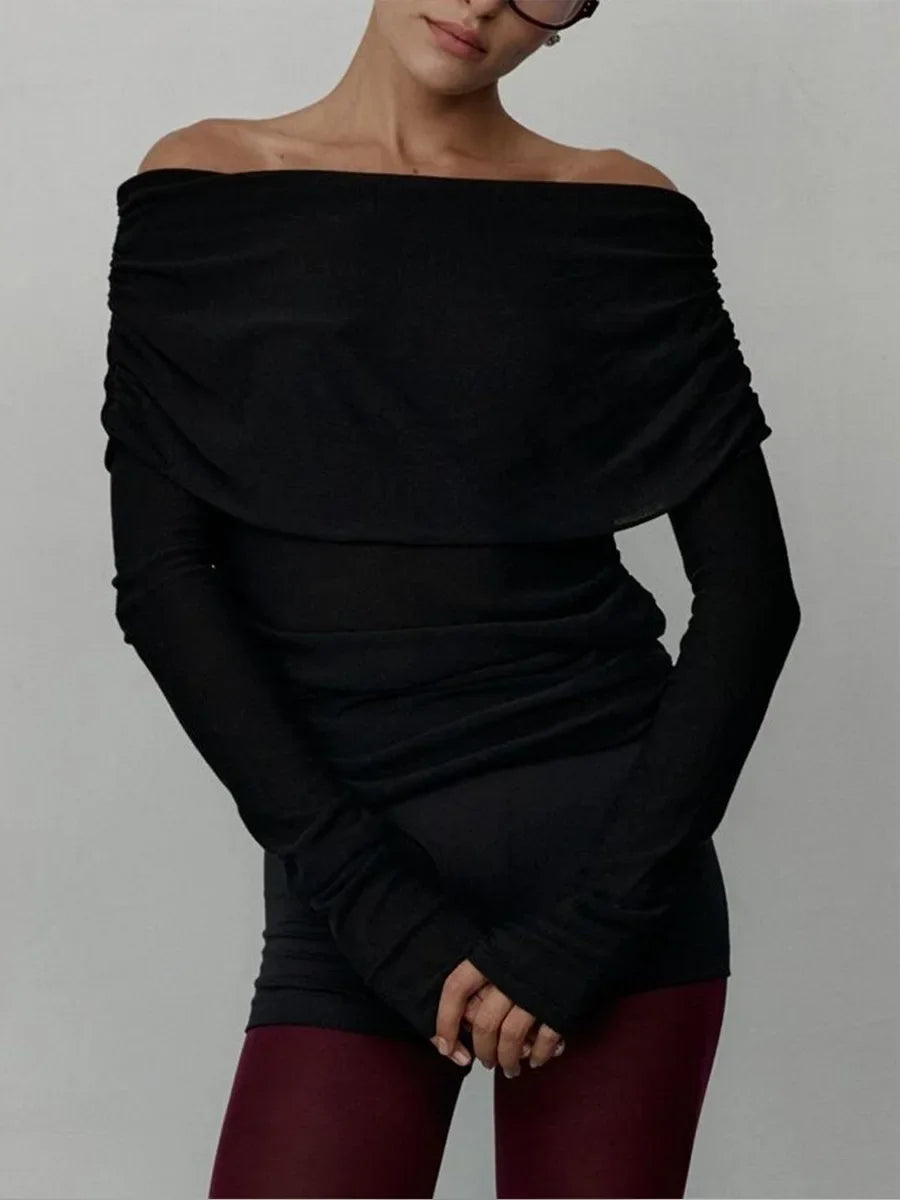 Haven Beck Women's Eliza Foldover Neck Sweater