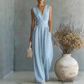 Haven Beck Lily Women's Sleeveless V-Neck Wide-Leg Jumpsuit