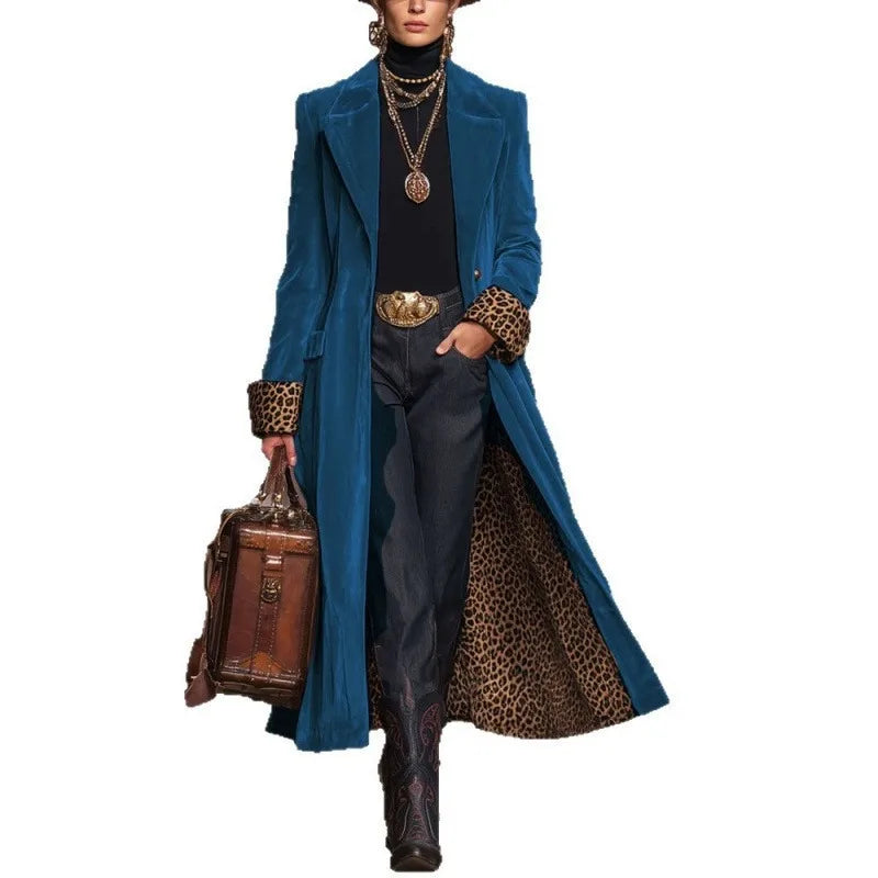 Women's Beatrix Velvet Duster Long Coat