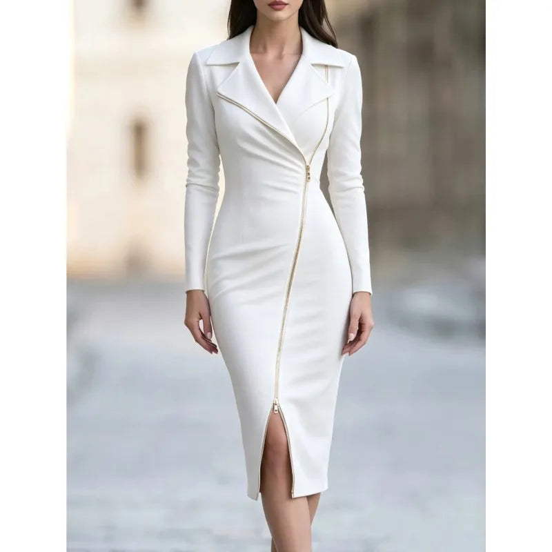 Women's Lucienne Zip Front Sheath Dress