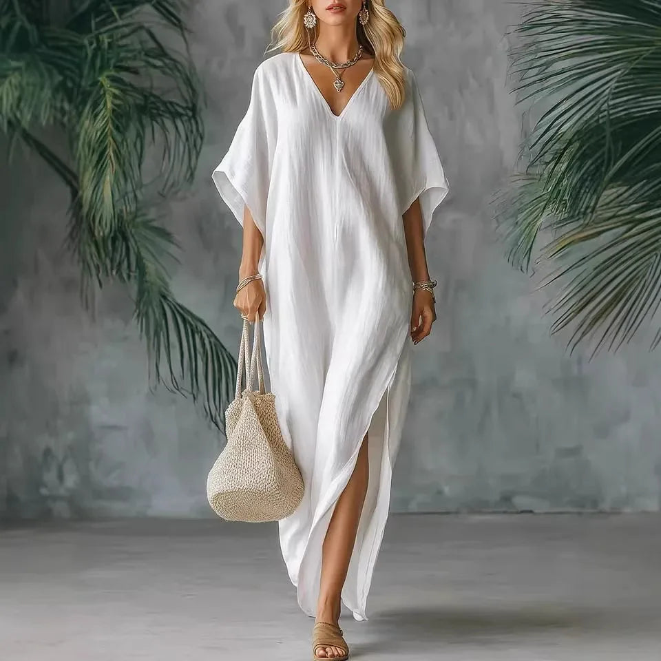 Haven Beck Celeste Loose Fit V-Neck Maxi Dress Women's