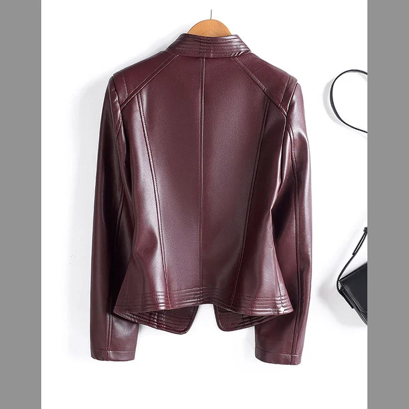 Haven Beck Women's Elowen Sheepskin Moto Jacket
